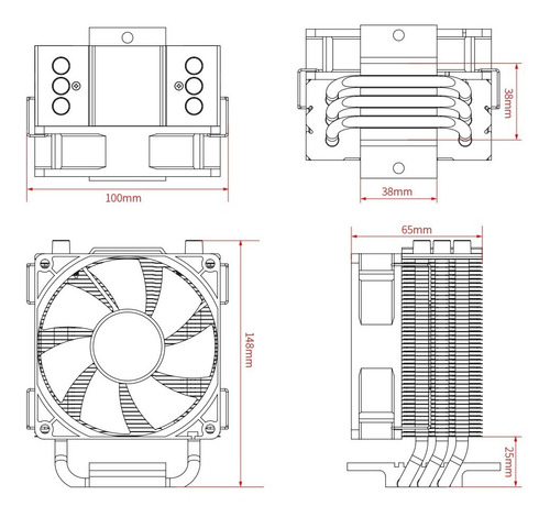 Cooler Cpu Id-cooling Se-903-xt Intel Amd Pwm Led Random