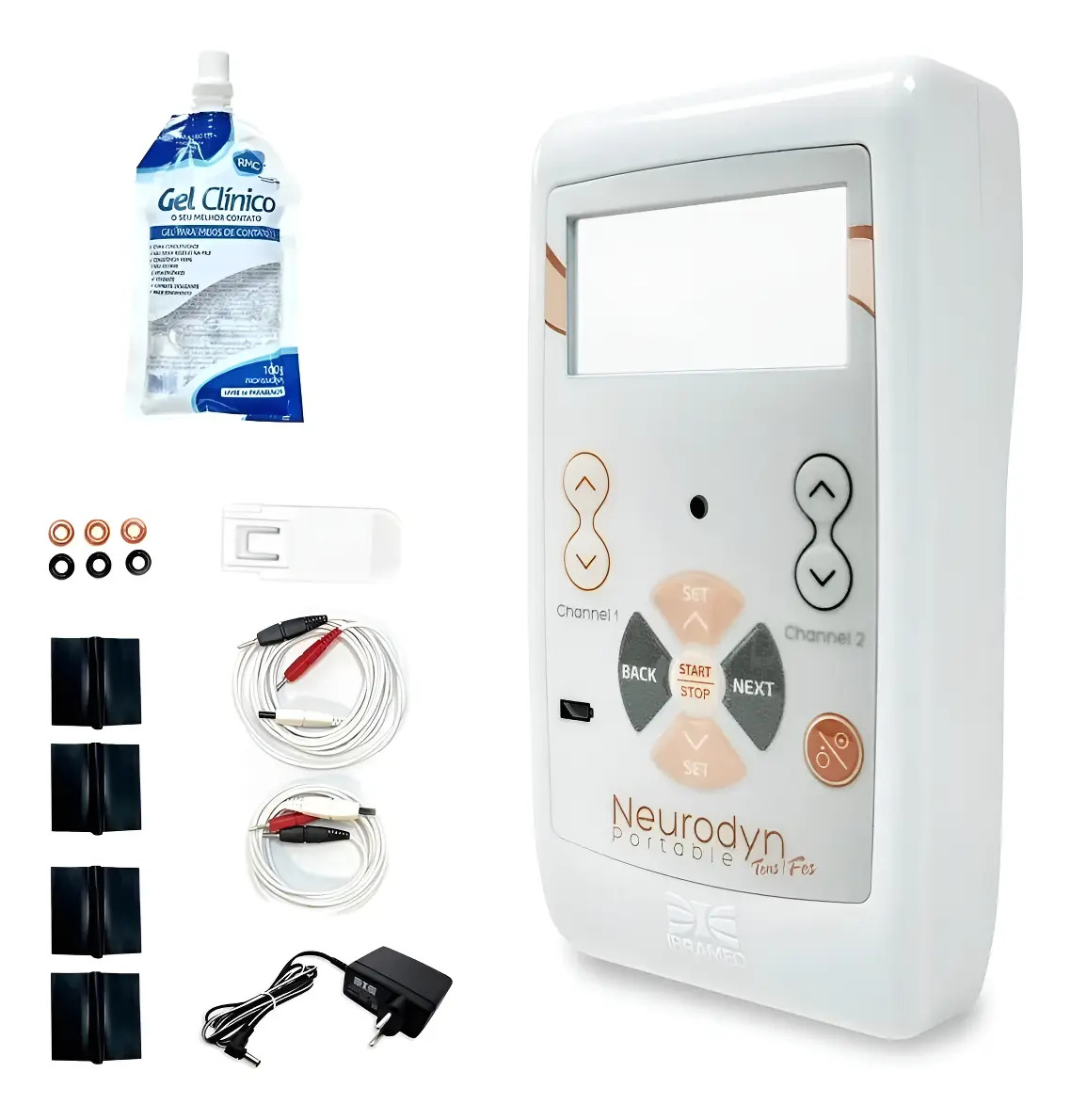 Neurodyn Portátil Aparelho Tens Fes Burst 2 Canais Ibramed