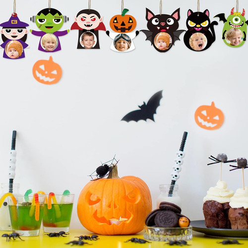 Chiazllta 24pcs Halloween Marco De Imagen Órnamentos Artesan