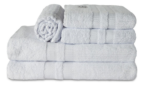 Kit Suíte Master King 8 Peças Cobre Leito + Toalhas De Banho Branco Branco