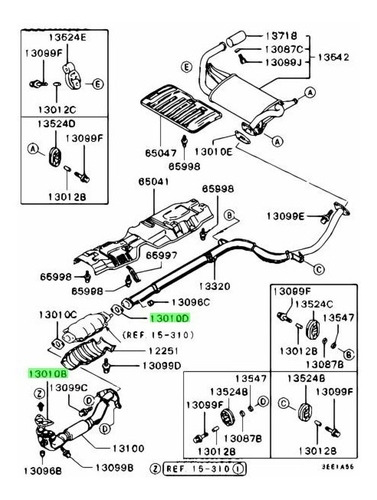 Empacadura Bajante Escape Mitsubishi 4d65 4d68 4g13 4g15