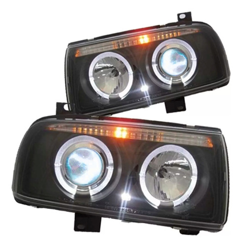 Faros Jetta A3 93-99 C/lupa Y Leds Precio X Par