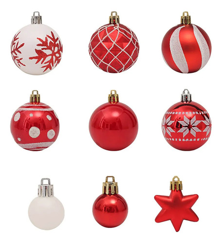 42 Piezas De Adornos De Bolas De Navidad, Decoración Para Ár