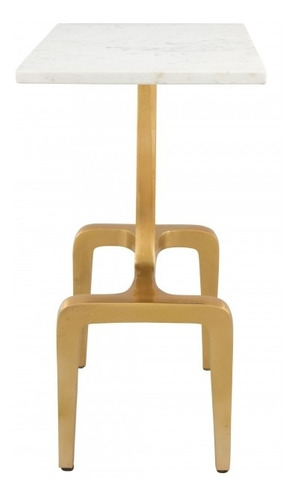 Mesa Lateral Clement Oro/blanco Këssa Muebles