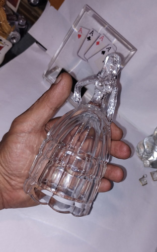 Campana Mujer D Cristal Increíble Y Lujosa De Mesa Vitrina 