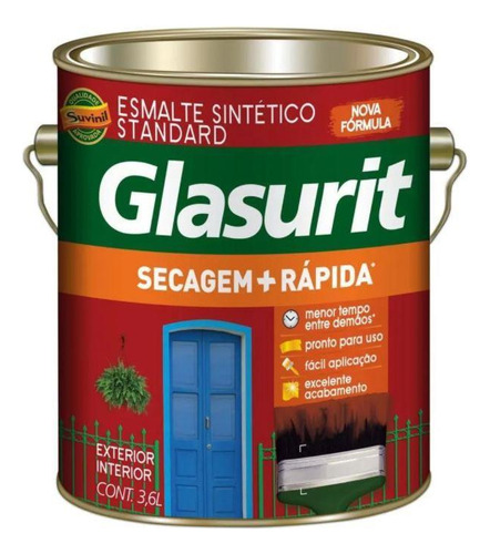 Tinta Esmalte Sintético Brilhante Glasu! 3,6l Cores Cor Marrom Conhaque