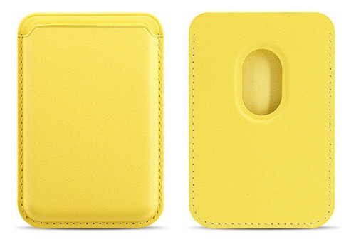 Cartera Wallet Billetera Tarjetero Para iPhone Magsafe Color Amarillo