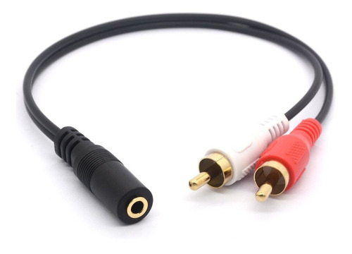 Cable Adaptador De Audio Estereo 3,5mm Hembra A 2 Rca Macho