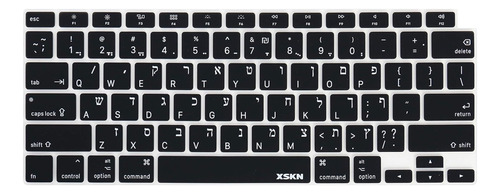 Xskn Diseño Bilingüe Hebreo / Inglés Funda De Silicona Negra