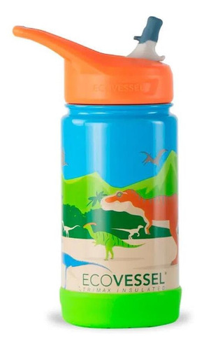 Botella De Agua Para Niños 355 Ml The Frost Dinosaurio.