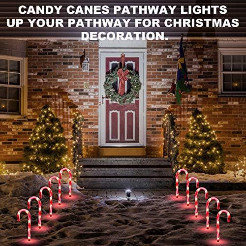 Luces De Bastón De Caramelo De Navidad, Juego De 5 Bastones