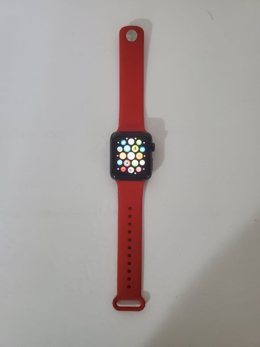 Apple Watch Series 3 42mm (gps + Lte) Color Negro Inoxidable Negro Rojo Negro (Usado)