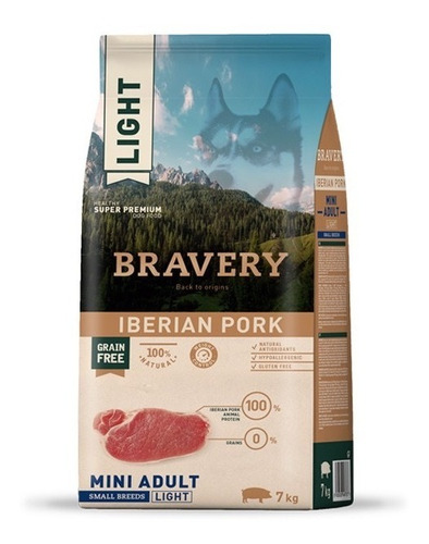 Bravery Light Iberian Pork Mini Adult Small Breeds 7 Kg