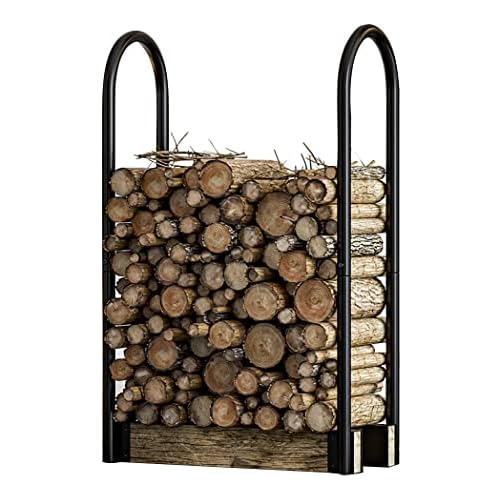 Firewood Log Rack Adjustable Bracket Kit, Fireplace Woo...