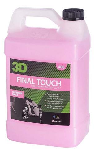 3d Final Touch 3,8 L - Quick Detailer Lubricante Brillo Pcd