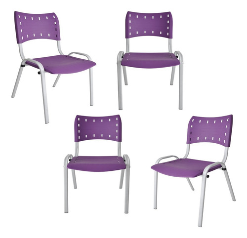 Jogo Mesa 70 Branco Açaiterias Sorveterias E 4 Cadeiras Roxa Cor Violeta Desenho Do Tecido Das Cadeiras Liso