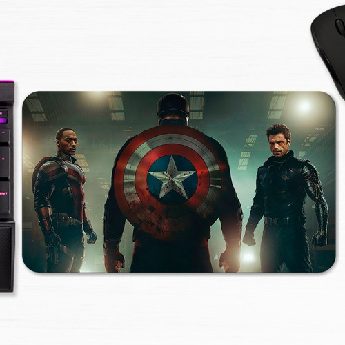 Mouse Pad Capitan America Falcon Soldado De Invierno Gamer M