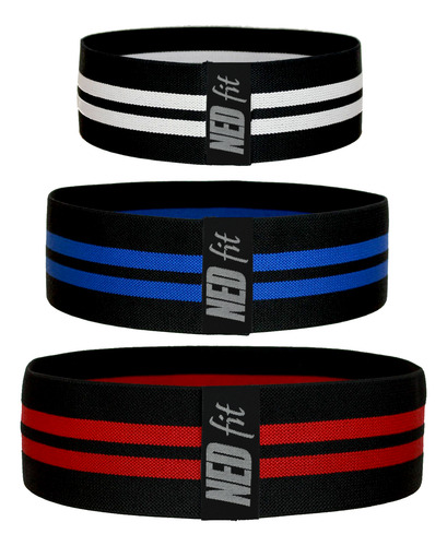 02 Kits Faixa Elástica Para Exercícios Hip Band Extra Forte