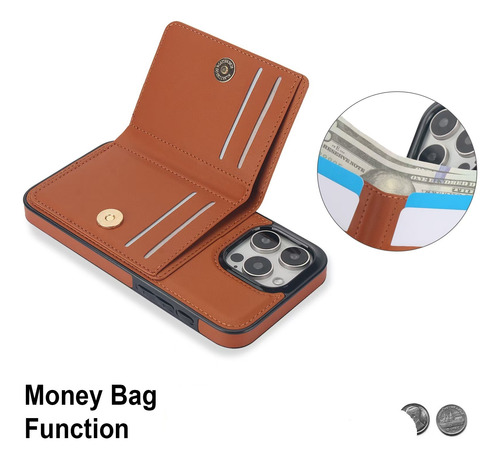 Mobile Phone Case With Card Holder For 14/15pro Max
