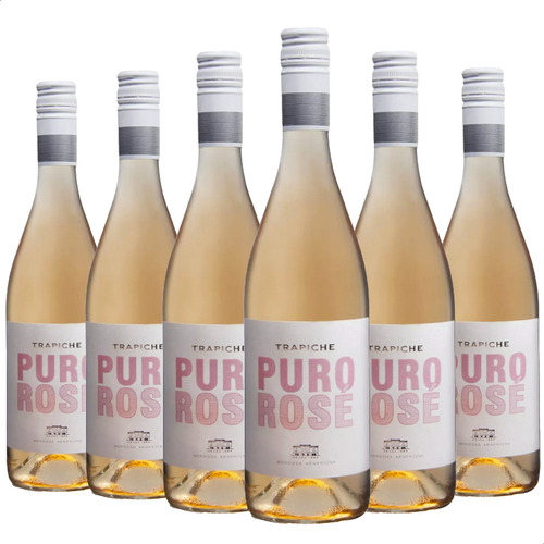 Vino Rose Trapiche Puro 750 ml pack x 6 u