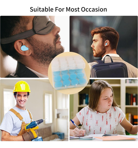 24 Tapones Para Los Oídos De Silicona Para Dormir, Tapones P