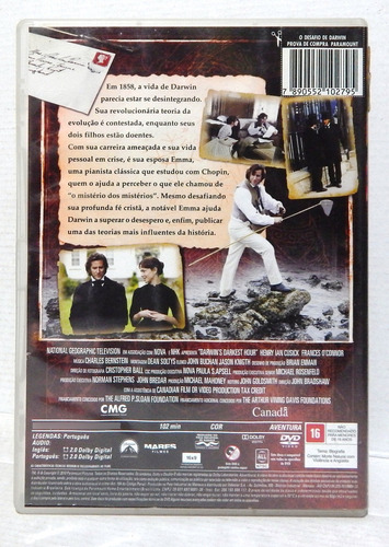 Dvd - O Desafio De Darwin - Original (Usado)