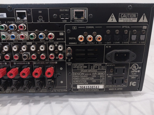 Receptor Denon Avr-3808ci Usb / Hdmi Fabricado En Japon (Usado)