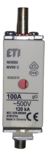 Pack X 3 Fusibles Nh00 100amp Apr, Made In Slovenia!!