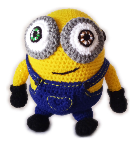 Minion Bob Muñeco Amigurumi Tejido Al Crochet 21 Cm