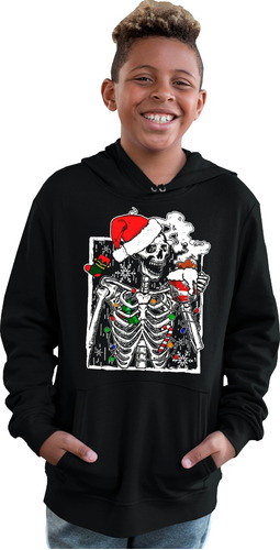 Sudadera Infantil Navidad De Terror Esqueleto Navideño 