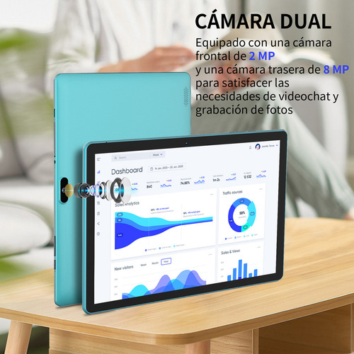 Tableta Pritom 10.1'' Android 13 Azul 4gb Ram 64gb Rom Wifi