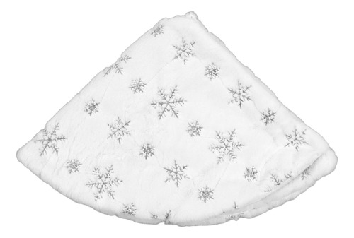 Faldón Para Árbol De Navidad Blanco Plateado De 35.4 Pulgada