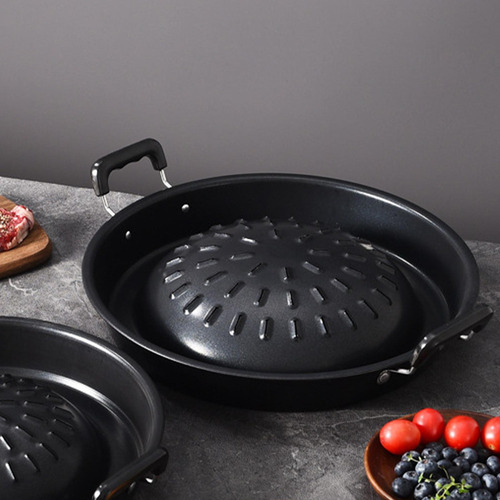 Panela Coreana Tailandesa Para Churrasco, Grelha Preto 35cm