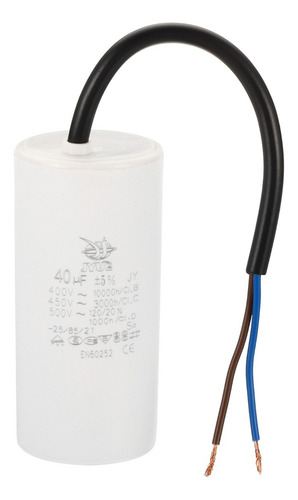 Condensador Cbb60 45uf Ac 450 V de 2 fios 50/60 Hz 97 x 48 mm