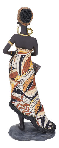 Perfecto Estatua De Tambor Africano Hecha A Mano Con