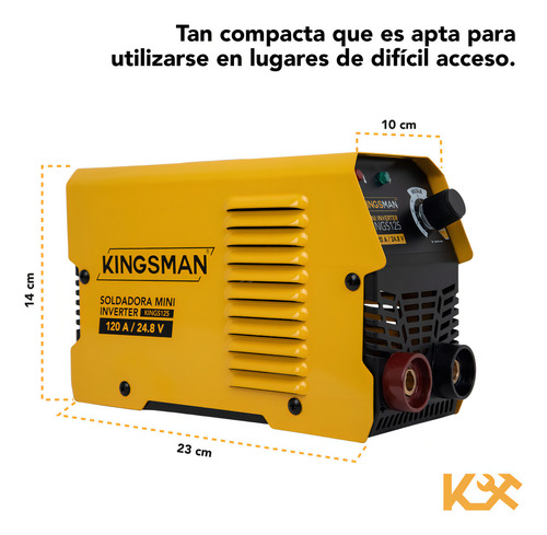 Mini máquina de solda inversora portátil de 20-120 amperes 60 Hz Eletrodos 6011/6013 Potência de saída 120 A-24,8 V 30 por cento de ciclo de trabalho com escova de aço e cabo de suporte de eletrodo