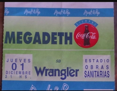 Megadeth The Birth Of Aguante Megadeth 01/12/1994 Argentina
