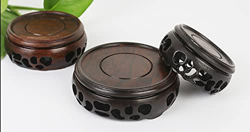 Base Redonda Ala Pollo Madera Soporte Plantas Buda Showcraf.