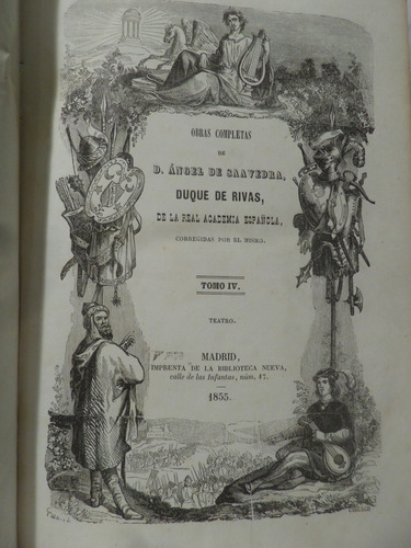 Obras Completas De D Angel De Saavedra,1855,teatro, Madrid