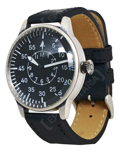 Mil-tec Reloj De Aviador Vintage Con Esfera Negra Flieger L