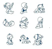 Comprar Pack Diseño Matrices Para Maquinas Bordadoras Bebes Pespunte
