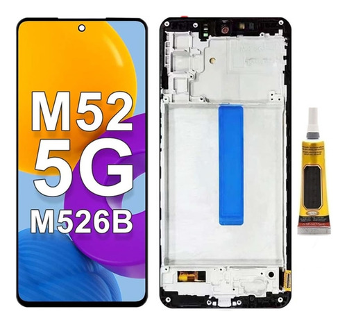 Modulo Frontal Lcd Tela Touch Para M52 5g M526 + Cola
