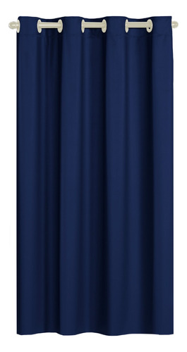 Cortina Para Janela De Banheiro Blackout Antimofo  1,00x0,70 Cor Cortina Azul Marinho