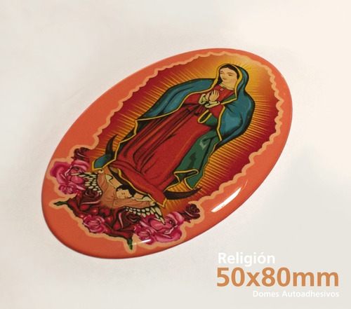 Calcos, Stickers Resinados Virgen De Guadalupe