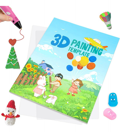 Libro De Pintura Y Dibujo Pluma 3d, Plantillas Gruesas ...