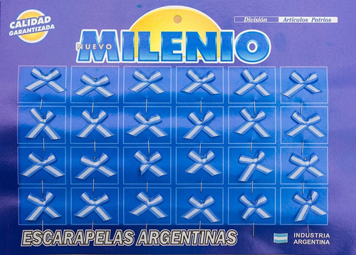 120 Escarapelas Moño C Alfiler - Milenio- Calidad Premium