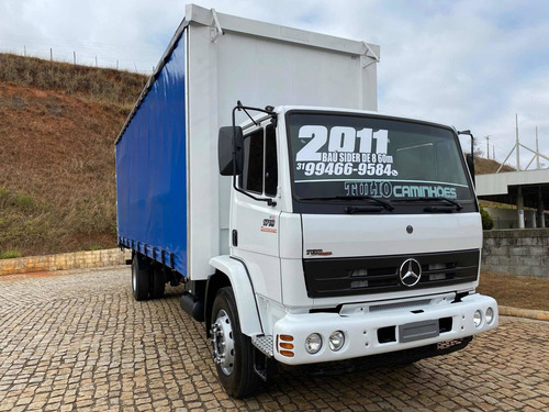 Imagem 3 de 12 de Caminhão Mb 1718 2011 Bau Sider 8.60 Super Novos