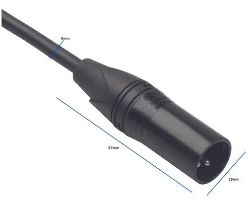 Cable Xlr Macho Plug Trs Balanceado Home Studio 3 Metros