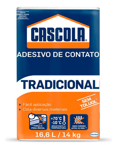 Cola Adesivo De Contato Cascola Alba 14kg 16,6 L Henkel