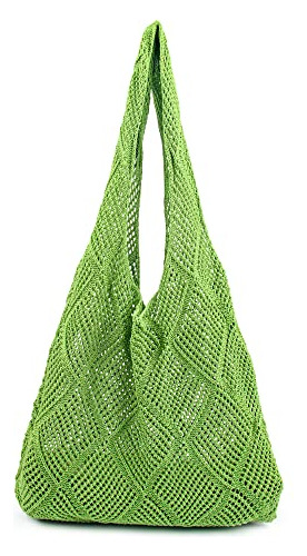 Stizimn Crochet Mesh Beach Tote Bag Bolsos